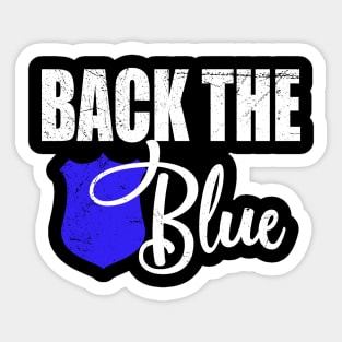 Back The Blue - Thin Blue Line Support Police Officer Sticker
